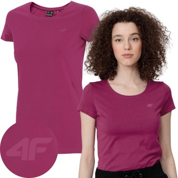 KOSZULKA DAMSKA 4F T-SHIRT PODKOSZULKA BASIC LOGO