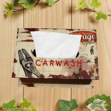 Ретро коробка для салфеток, деревянная лицевая бумага для бара, декор, парикмахерская, белый стиль