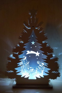 Szopka Boże Narodzenie choinka LED illuminacja