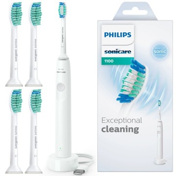 Szczoteczka Soniczna Philips Sonicare HX3641/02 Series 1000 White +Końcówki