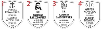 TABLICZKA NAGROBNA NAGROBKOWA Z LAMINATU na grób