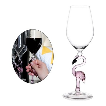 Różowy flaming kryształowy kieliszek do wina szampańskiego, koktajl Martini Goblet 330 ML