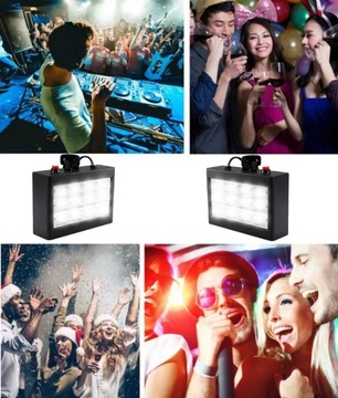 СТРОБОСКОП БЕЛЫЙ ДИСКОТЕЧНЫЙ СВЕТ ЦВЕТНОЙ ТЕЛЕФОН 12 СВЕТОДИОДНЫХ ЗВУКОВЫХ ДАТЧИКОВ