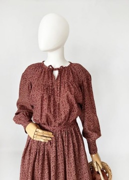 Cacharel wełniana sukienka vintage z lat 70-tych hippie boho
