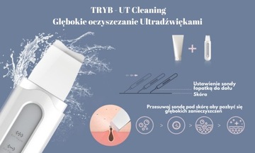 ION BEAUTY КАВИТАЦИОННЫЙ ПИЛИНГ Ультразвуковой EMS 24K IPX5 4 РЕЖИМА БЕЛЫЙ