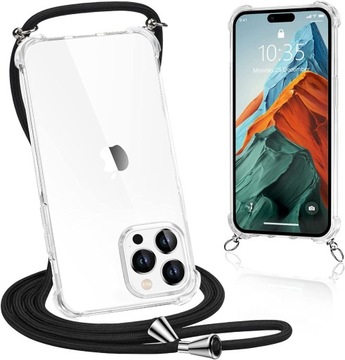 Etui Crossbody TPU Case obudowa + sznurek na szyję ramię iPhone 14 Pro Max