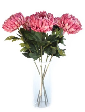 CHRYZANTEMA SZTUCZNA GAŁĄZKA KWIATY GRÓB 60cm