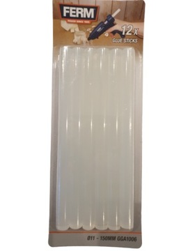 KLEJ DO PISTOLETU NA GORĄCO WKŁADY 11mm 12SZT FERM