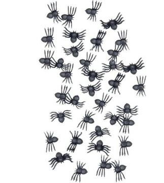 PLASTIKOWE PAJĄKI 70szt. HALLOWEEN DEKORACJA