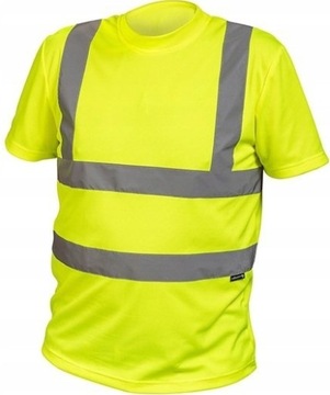 T-SHIRT KOSZULKA ROBOCZA ODBLASKOWA BHP ŻÓŁTA M