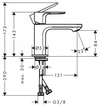 HANSGROHE bateria prysznicowa umywalkowa CZARNA +Z