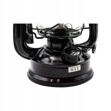 РЕТРО МАСЛЯНАЯ ЛАМПА С ФИТИЛЕМ + МАСЛО 0,5 Л, ЧЕРНАЯ