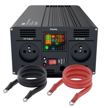 Przetwornica napięcia Newell z czystą sinusoidą - 12 V / 230 V, 2000 W