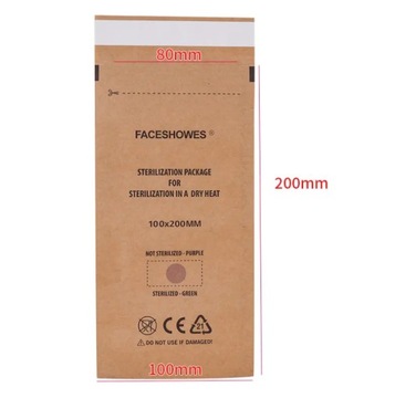 Бумажные пакеты для стерилизации инструментов. 100 шт. РАЗМЕР: 100 х 200 мм.