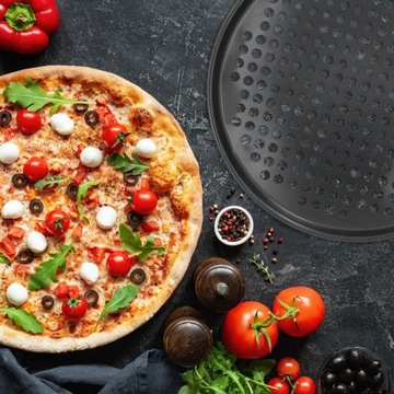Противень для пиццы Противень для выпечки пиццы диаметром 32 см, антипригарный противень