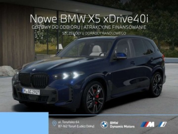 BMW X5 G05 SUV Facelifting 3.0 40i 381KM 2026 BMW X5 xDrive40i 381 KM mHEV - Gotowy do Odbioru - M Pro - Kamera 360- Hak
