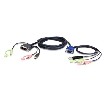 ATEN 2L-7DX2U Kabel KVM VGA do DVI czarny 1,8m