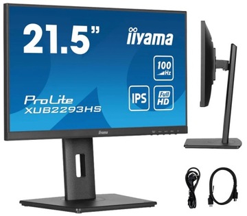 Monitor iiyama ProLite XU2293HS-B6 22 IPS LED 1ms 100hz /HDMI DP/ HAS