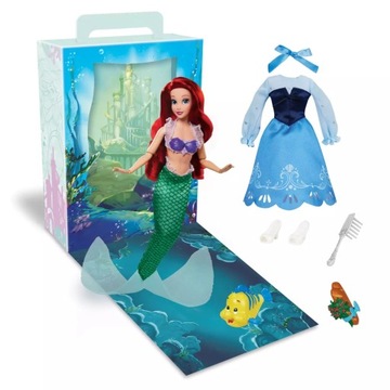 Lalka Arialka Mała Syrenka DISNEY STORE 29cm dodatkowe akcesoria