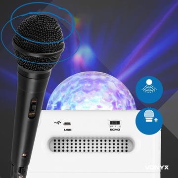 BLUETOOTH KARAOKE USB LED BALL динамик + микрофон