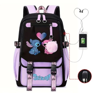 ШКОЛЬНЫЙ РЮКЗАК STICH USB А4 БОЛЬШИЕ ЦВЕТА МНОГИЕ ДИЗАЙНЫ ВОДОНЕПРОНИЦАЕМЫЙ