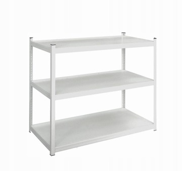 Regał metalowy PIKA kolor biały 3 półki 90x60x40