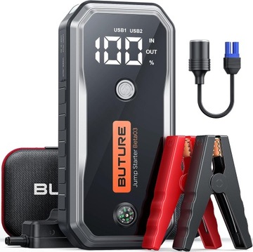 BUTURE Jump Starter 5000A 26800mAh (All Gas/10L Diesel) Car Battery,BETA03
