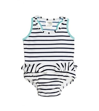 Kostium kąpielowy jednoczęściowy z wkładką chłonną Sailor Navy UV r.6-12