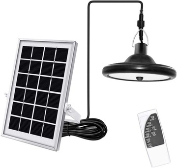 LAMPA SOLARNA+PANEL+PILOT OŚWIETLENIE ZIMNO