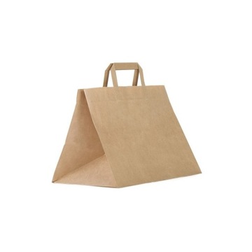 БУМАЖНЫЙ ПАКЕТ ДЛЯ КЕЙТЕРИНГА, КОРИЧНЕВЫЙ 32X22X25см (10) RED PLAST