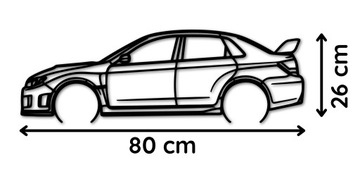 МАШИНЫ НА НАСТЕННУЮ ПАНЕЛЬ 80 см Subaru Impreza sti АЖУРНАЯ ПОКРАСКА АВТОМОБИЛЯ