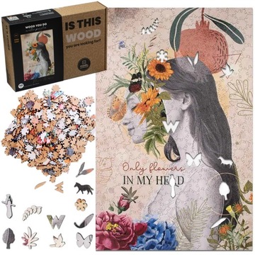 PUZZLE DREWNIANE Kwiaty dla Kobiety 418 el. A2