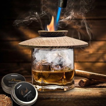 ZESTAW DO WĘDZENIA WHISKY SMOKER + DREWIENKA - PREZENT DLA TATY I CHŁOPAKA