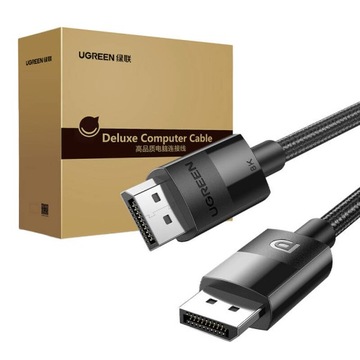 Плетеный видеокабель UGREEN 80390 2XDISPLAYPORT 1,4 ПАПА-ПАПА 2М