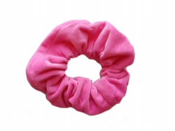 GUMKA DO WŁOSÓW SCRUNCHIE WELUR RÓŻOWA