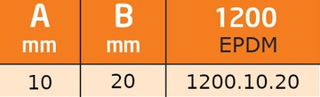 Самоклеящаяся пломба 1200 EPDM 10х20, рулон 5м.