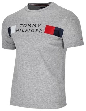 TOMMY HILFIGER EST T-SHIRT KOSZULKA MĘSKA SZARA NA PREZENT / XL