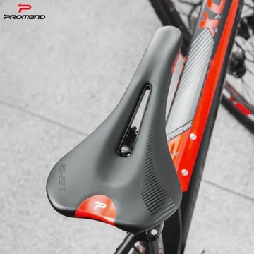 Седло PROMEND SD-557 черно/красное Road/MTB 344г
