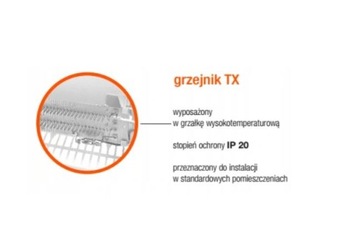 Конвектор, электрический настенный радиатор TX 500W, ножки TC, белый