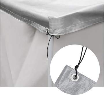 Прямоугольное покрытие для бассейна, брезент для бассейна, 264x184 см, серебристый