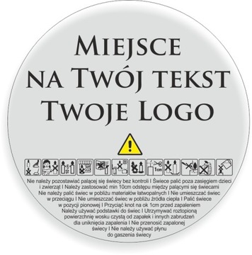Naklejki BEZBARWNE na świeczki Twoje LOGO 6cm x150