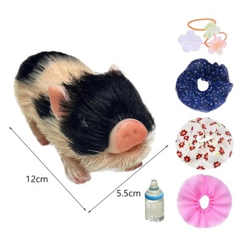 Reborn Piggy Doll Silikonowa świnka Lalka Mini Silikonowy Prosiaczek w styl