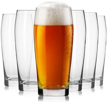 Szklanki pokale do piwa jasnego KROSNO Chill 0,5L 500ml 6szt (7334)