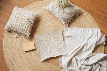 МАКРАМЕ НАСТЕННАЯ ПОДВЕСКА BOHO DECORATION, BRIDNED, НАТУРАЛЬНЫЙ БЕЛЫЙ