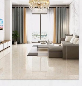 БЕЖЕВАЯ НАПОЛЬНАЯ ПЛИТКА 60X60 ГЛЯНЦЕВАЯ