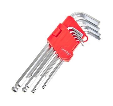 КЛЮЧИ ШЕСТИГРАННЫЕ ШЕСТИГРАННЫЕ 1,5-10 НАБОР 9 шт. С ШАРИКОМ ПРОЧНЫЙ ШЕСТИГРАННЫЙ