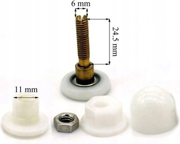 8 шт. колеса для душевой двери, диаметр колеса 19 мм.