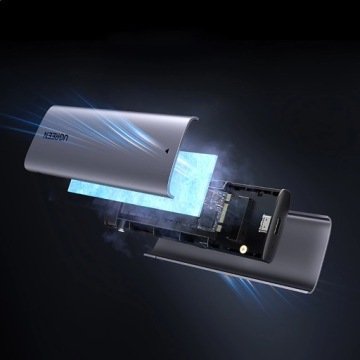 Корпус для SSD Ugreen CM767 M.2 NVMe/SATA - серебристый
