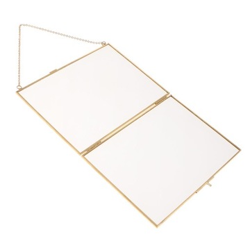 Metal Chain Hanging Glass Double Sided A 22x16cm