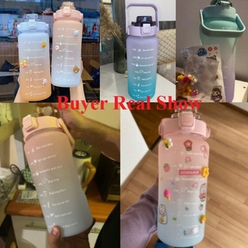 2-литровая бутылка для воды, мотивационная бутылка для питья